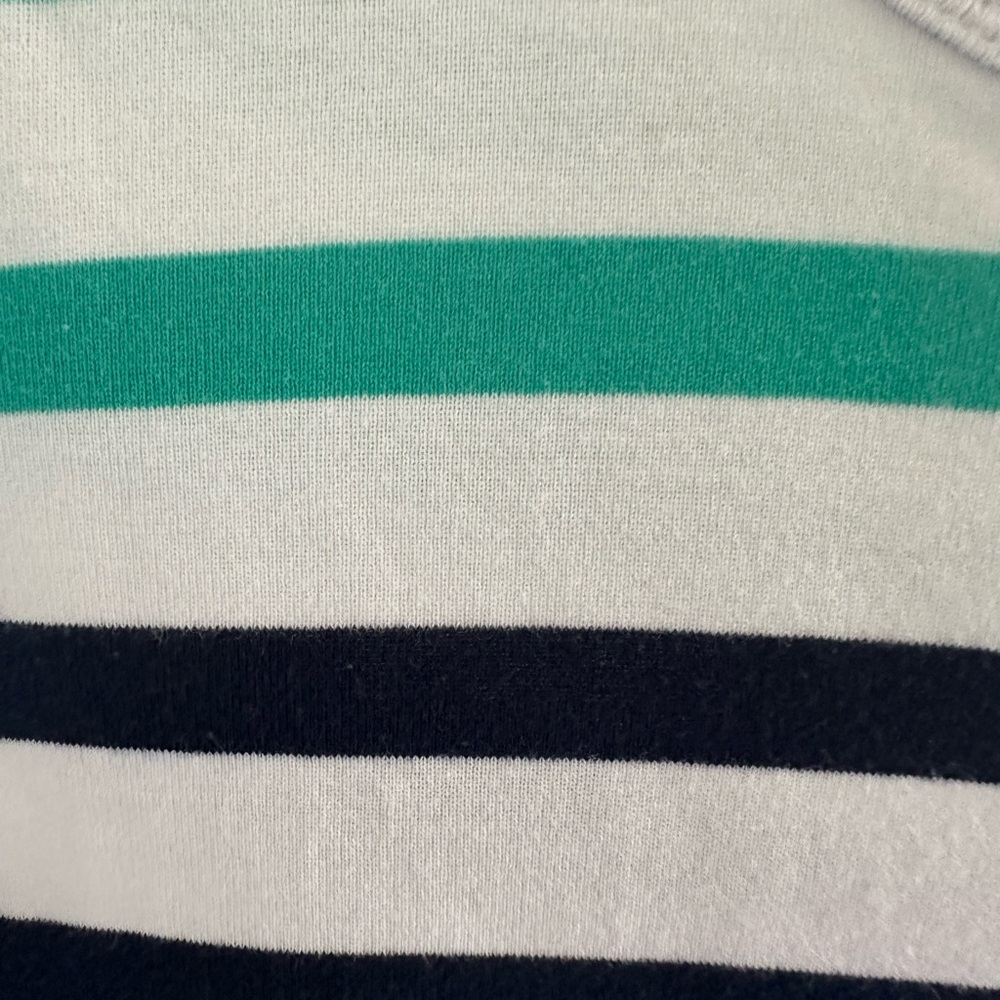 Tommy Bahama Navy, White, and Teal Striped Shirt, size S - Picture 5 of 6